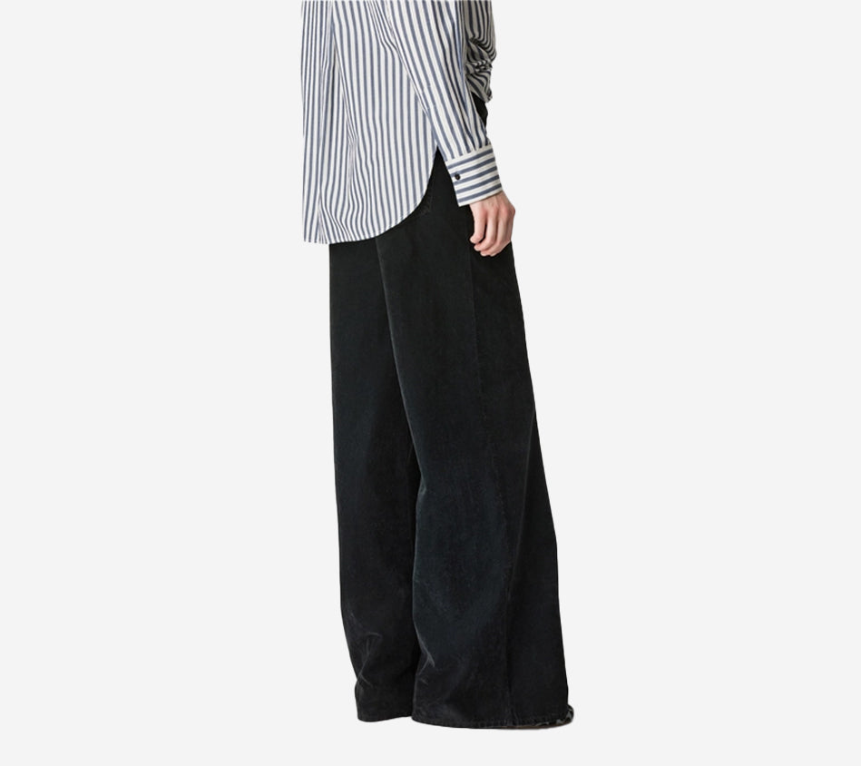 FOT-FLOCKED COTTON 5 POCKETS PANTS