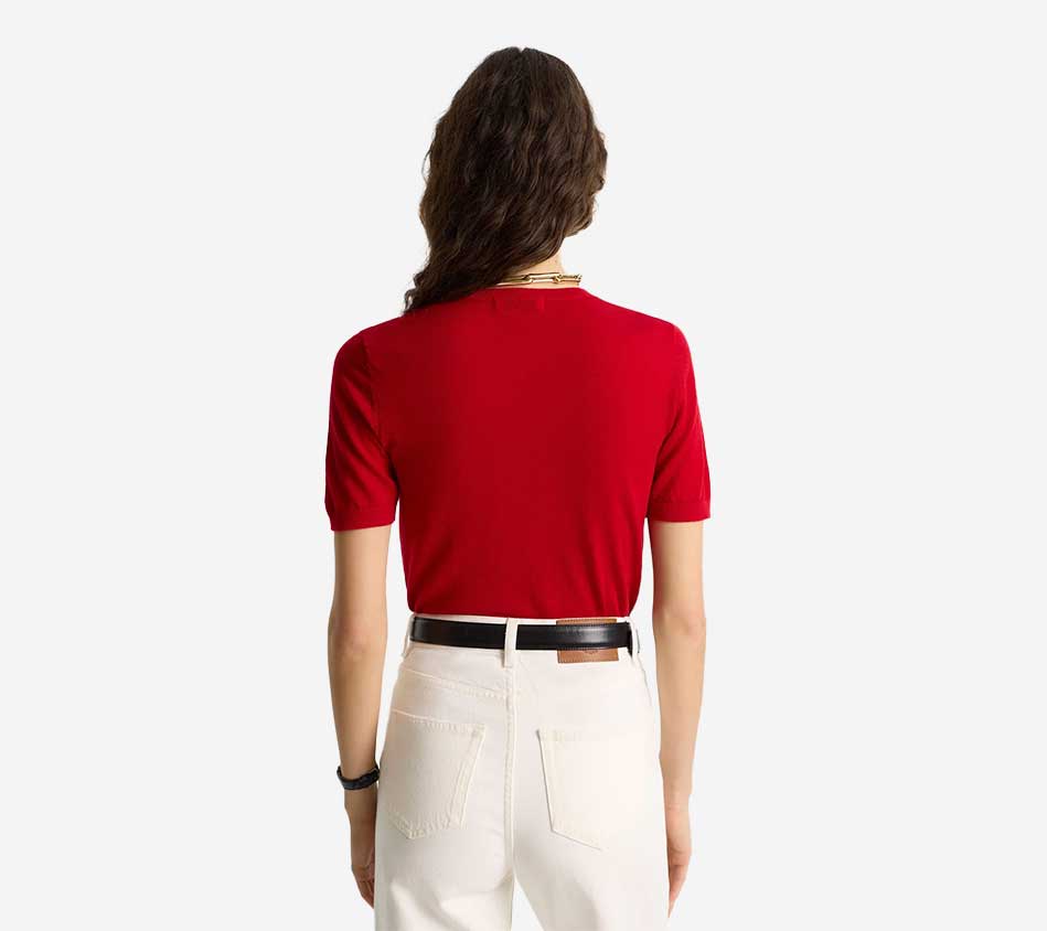 ÁO LEN LÔNG CỪU MERINO NGẮN TAY SPR-VENDOME