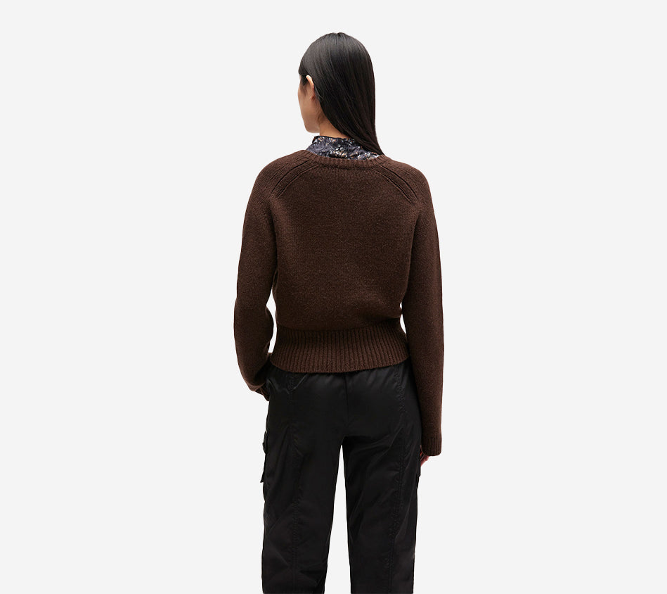 GAN-WOOL YAK MIX CỔ CHỮ V SÂU
