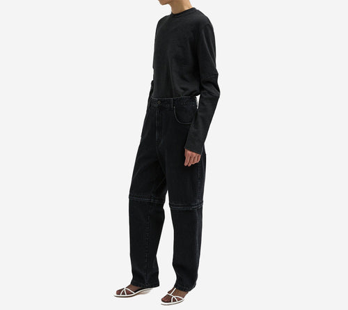 QUẦN JEAN CÓ KHÓA KÉO CHUYỂN ĐỔI TIB-BLACK DENIM LARS