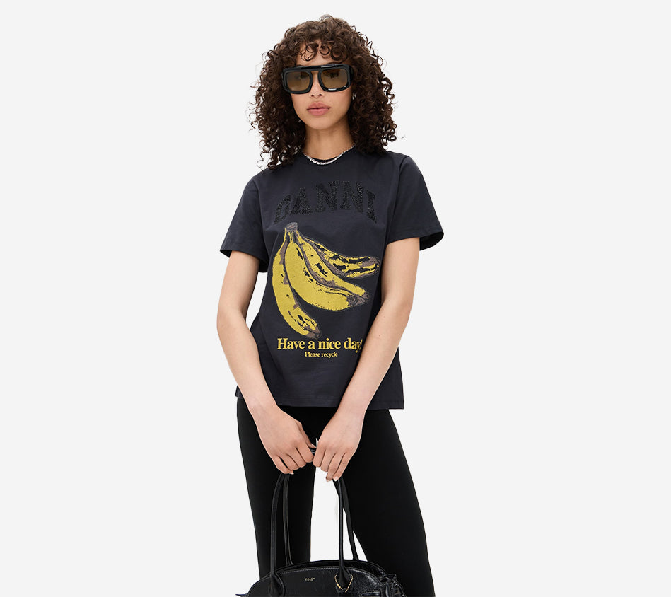 GAN-BASIC ÁO THUN CHUỐI RELAXED COTTON JERSEY