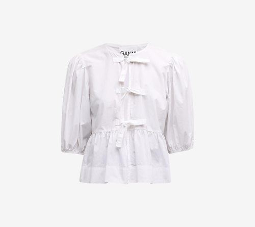ÁO KIỂU GAN-COTTON POPLIN XÒE VẠT