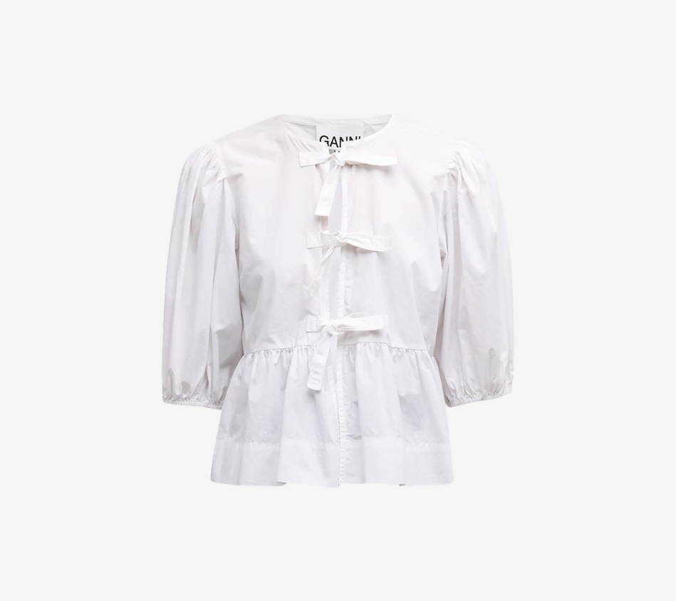 ÁO KIỂU GAN-COTTON POPLIN XÒE VẠT