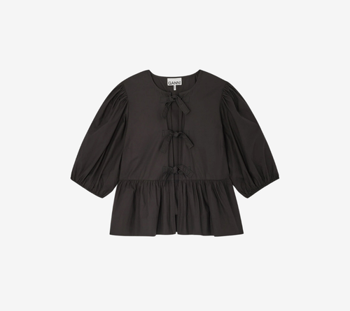 ÁO KIỂU GAN-COTTON POPLIN XÒE VẠT