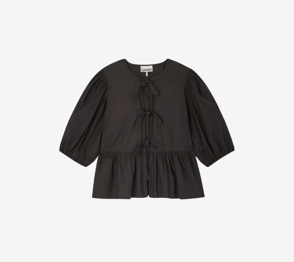 ÁO KIỂU GAN-COTTON POPLIN XÒE VẠT