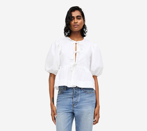 ÁO KIỂU GAN-COTTON POPLIN XÒE VẠT
