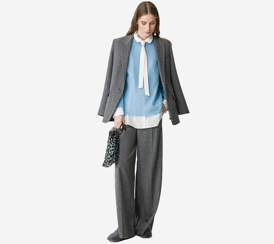 FOT-WOOL CLOTH PALAZZO PANTS