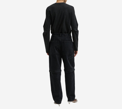 QUẦN JEAN CÓ KHÓA KÉO CHUYỂN ĐỔI TIB-BLACK DENIM LARS