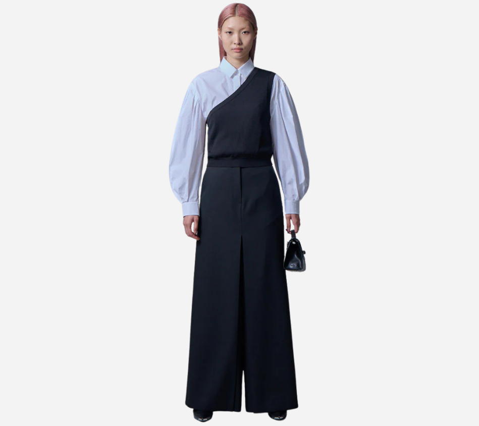JUN-HIDDEN PLEATS WIDE PANTS
