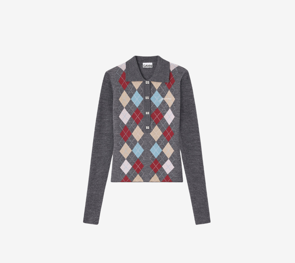 ÁO POLO GAN-FINE MERINO DỆT JACQUARD
