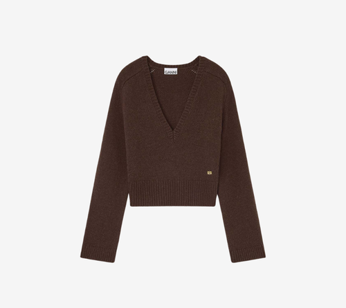 GAN-WOOL YAK MIX CỔ CHỮ V SÂU