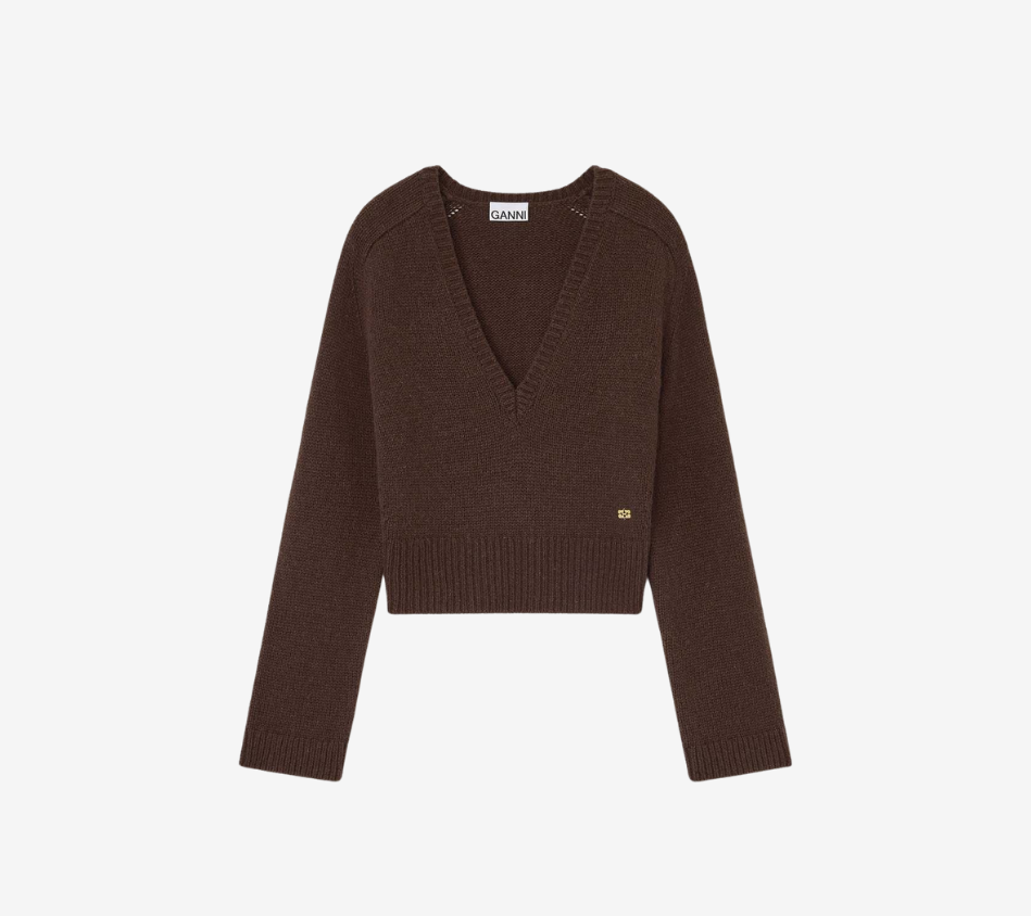 GAN-WOOL YAK MIX CỔ CHỮ V SÂU