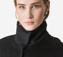 FOT-WOOL MOHAIR CLOTH HOODED ASTRAKHAN EFFECT COAT