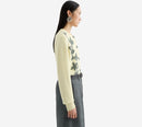 JIL-CN LS CARDIGAN W/ VELVET EMB