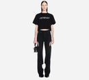 ÁO CROP TEE IN CHỮ BOOKISH LOGO LỚN OWH