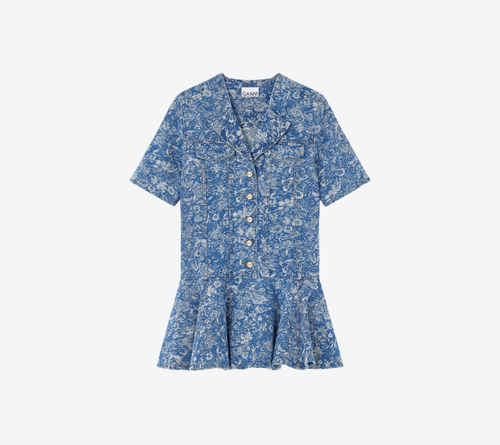 ĐẦM NGẮN DENIM VẢI GAN-TAPESTRY