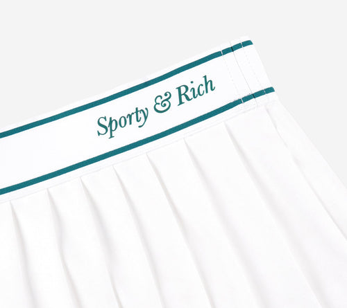 CHÂN VÁY XẾP LY LOGO CHỮ NGHIÊNG SPR