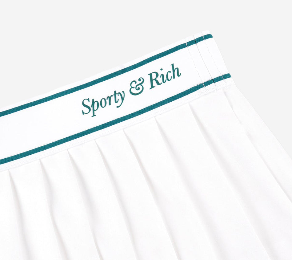 CHÂN VÁY XẾP LY LOGO CHỮ NGHIÊNG SPR