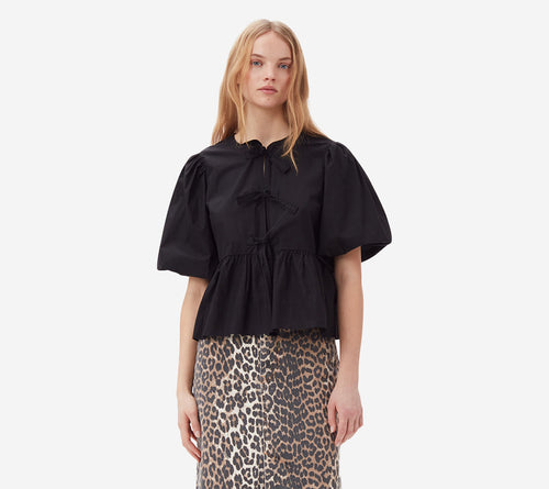 ÁO KIỂU GAN-COTTON POPLIN XÒE VẠT