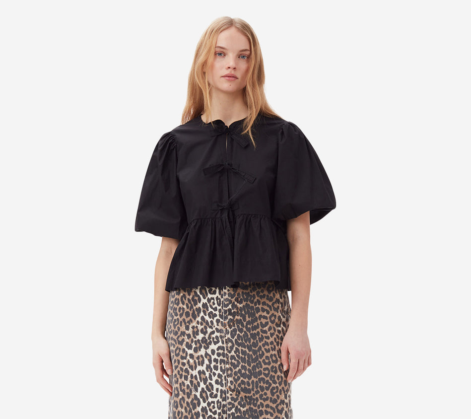 ÁO KIỂU GAN-COTTON POPLIN XÒE VẠT