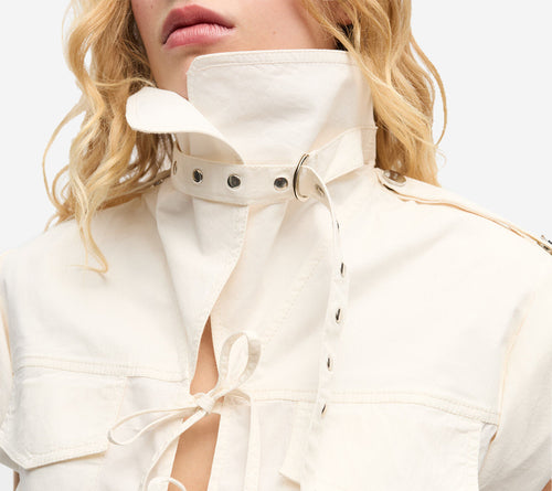 ÁO KIỂU CỔ ĐỔ CHẤT LIỆU COTTON CO GIÃN GAN