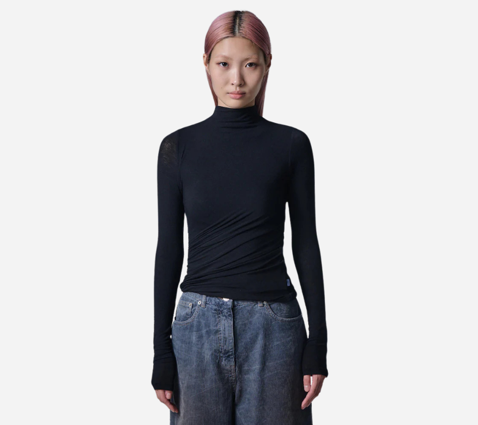 JUN-[ESSENTIAL] WAIST TWIST LONG SLEEVE T-SHIRTS