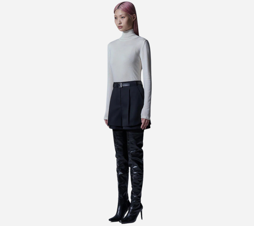 JUN-WOOL-SILK BASIC PULLOVER
