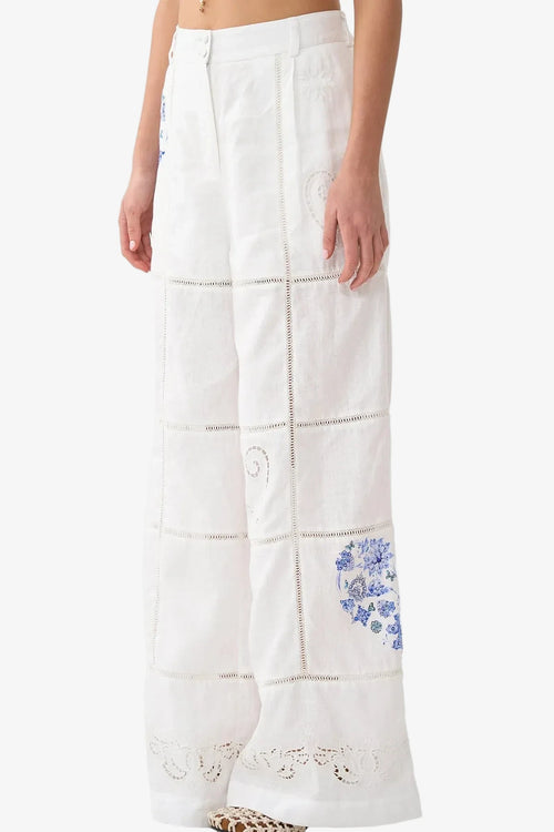 CAMILLA-WIDE LEG WAISTED PANT