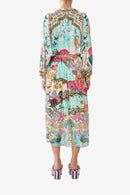 CAMILLA-COLLARED BUTTON THROUGH DRESS